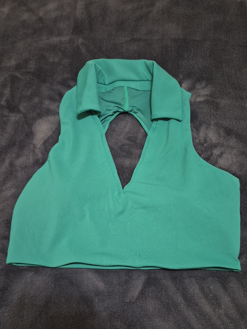 Lululemob Grass Green Tennis Style Crop Top